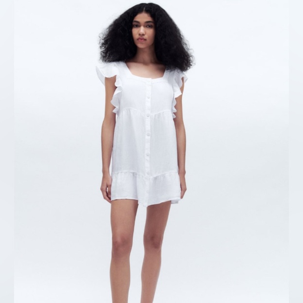 NWT Zara Tiered Linen Dress